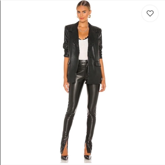 WeWoreWhat Pants - We Wore What Stiletto vegan leather black pant